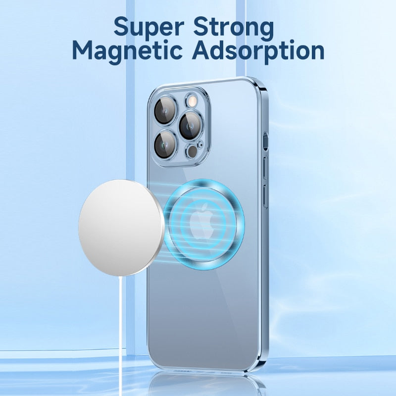 iPhone Case Transparent Magnetic Wireless Charging