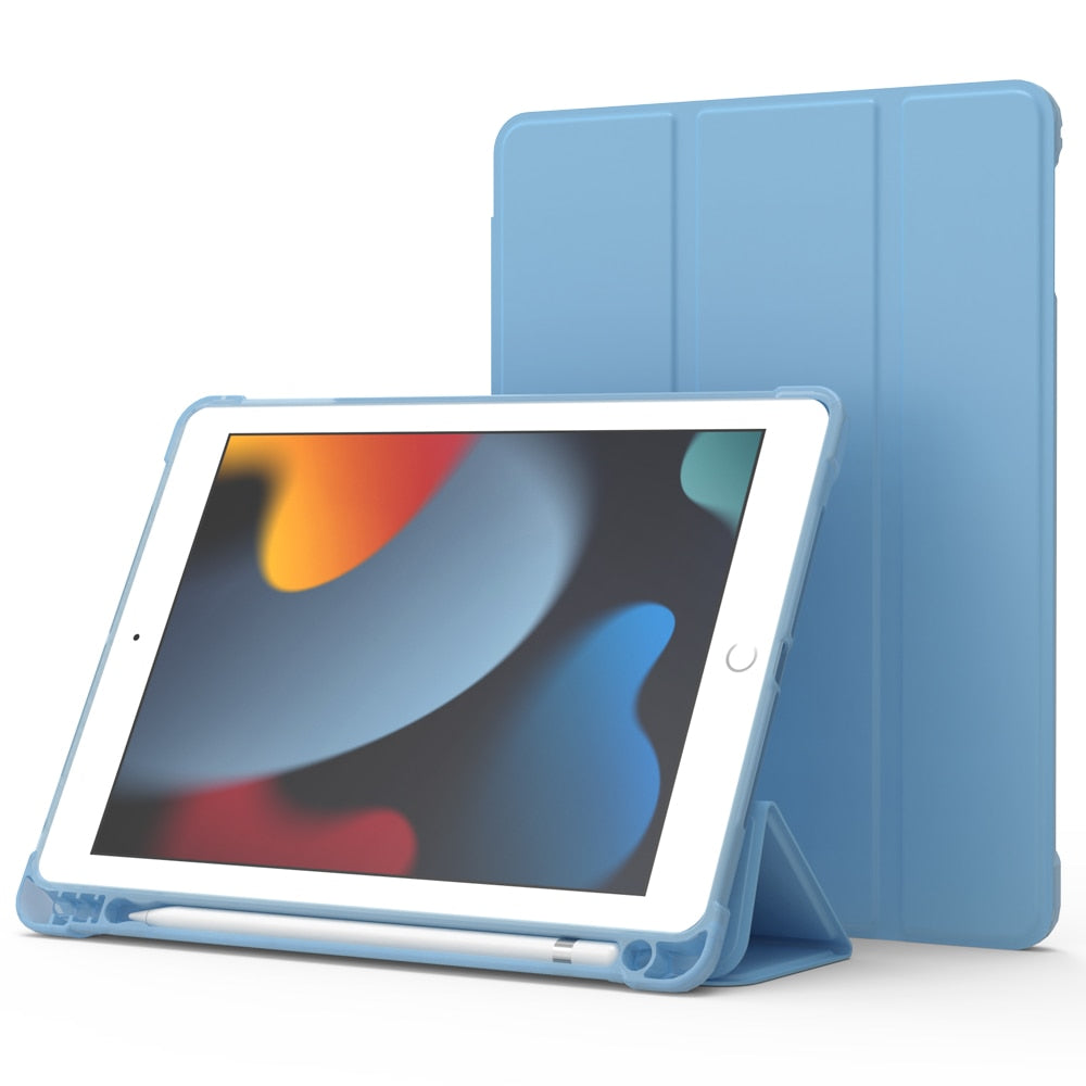 iPad Case with Pencil Holder Shockproof Cover
