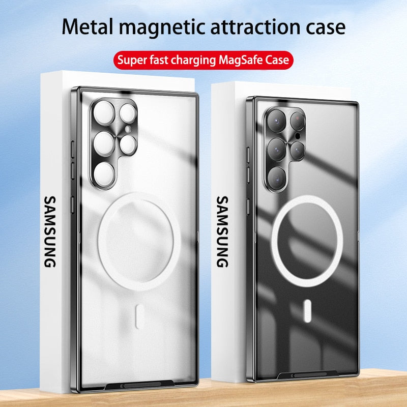 Metal Magnetic Transparent Case For Galaxy