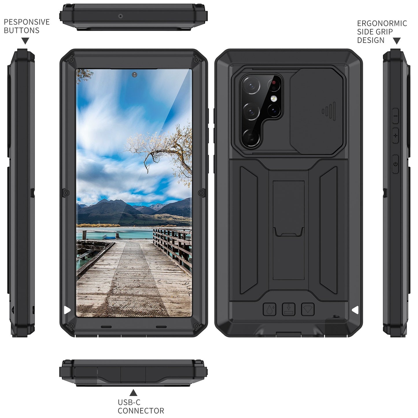 Galaxy Kickstand Slide Camera Protective Cover