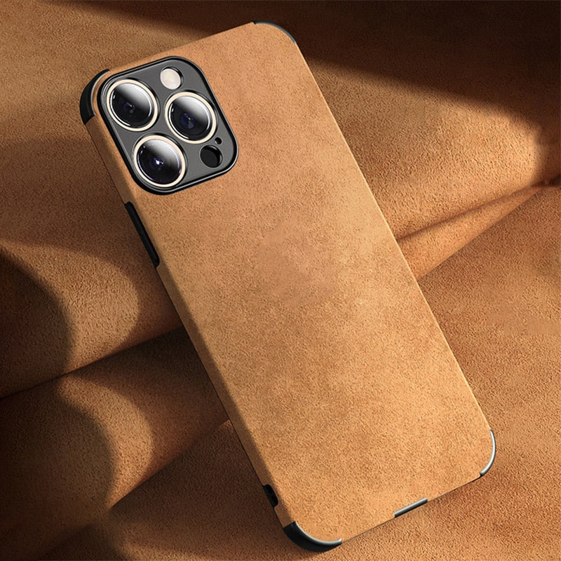 Shockproof Cover Retro Leather iPhone Case