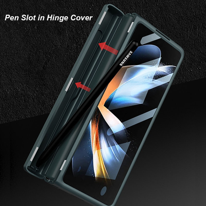 Galaxy Z Fold 4 Magnetic Fold Pen Holder Hinge Case