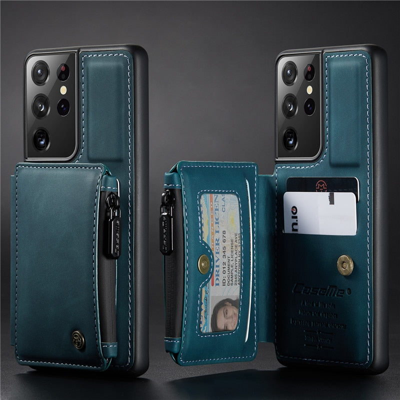 Galaxy Case Zipper Wallet Card Cover