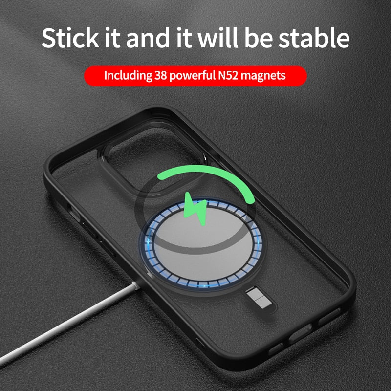 iPhone Wireless Charging Shockproof Armor Cover