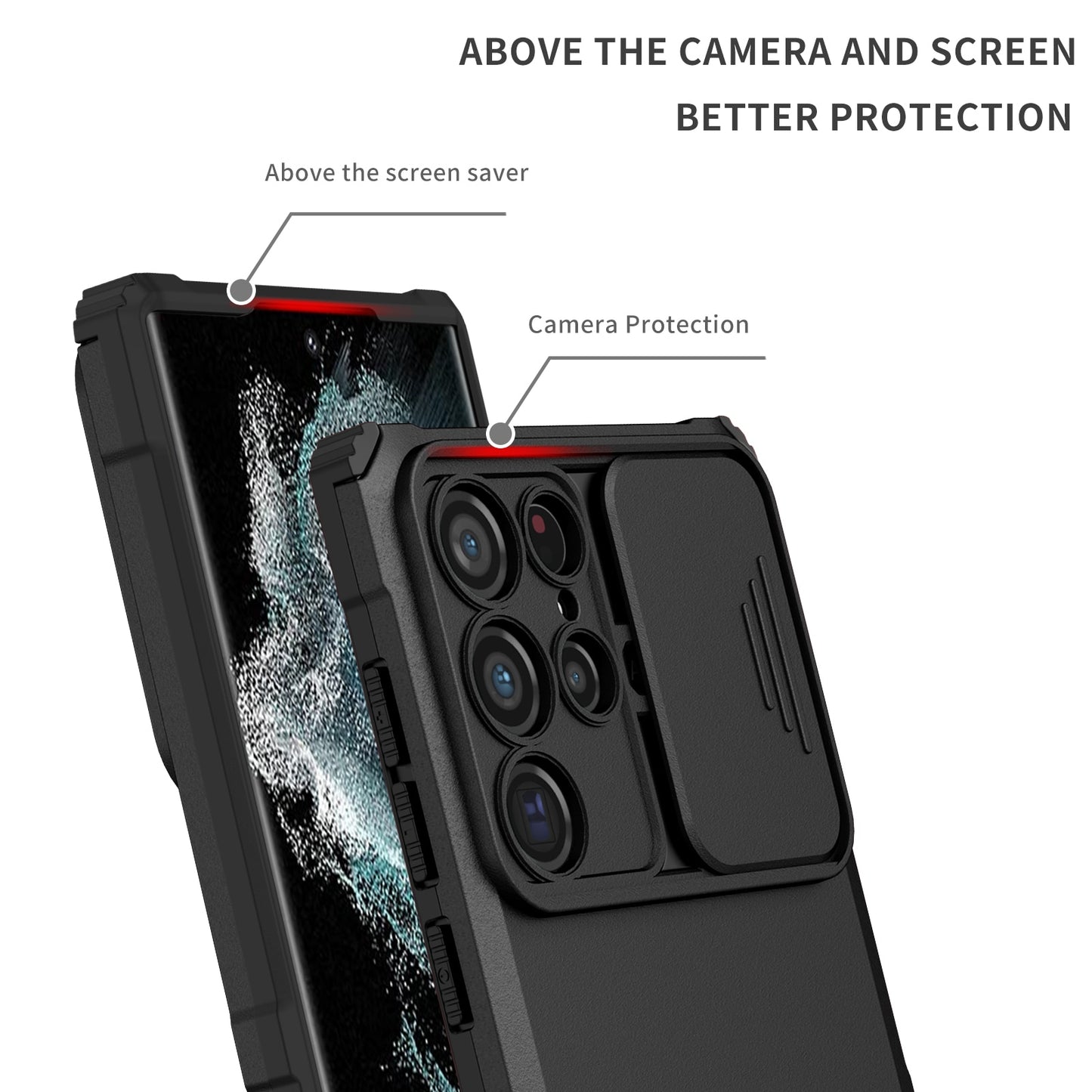 Shockproof Armor Slide Lens Case Galaxy