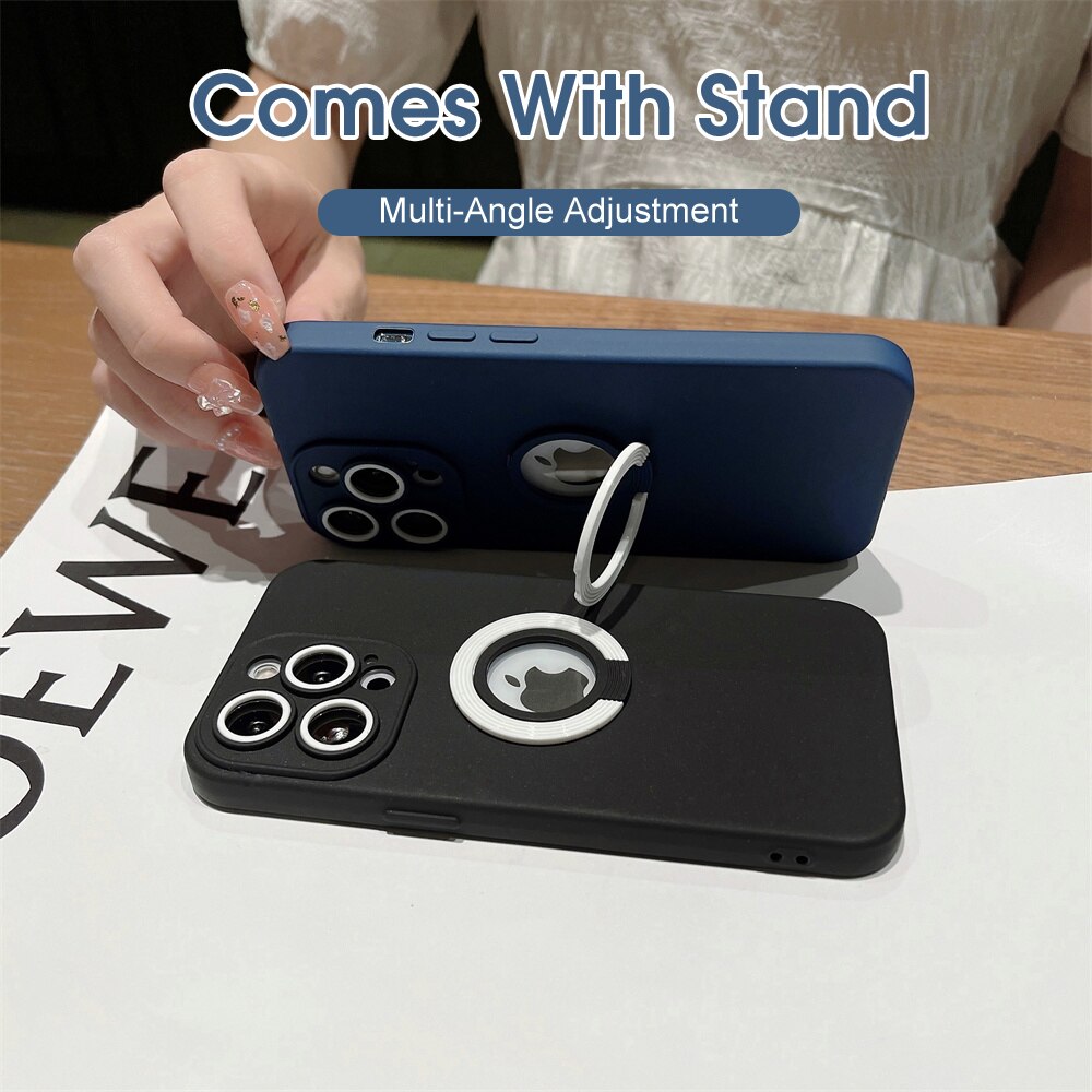 iPhone Cover Ring Holder Bracket Stand Soft Case