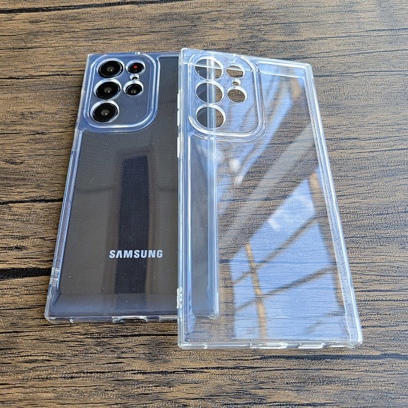 Luxury Clear Soft Silicone Case For Galaxy