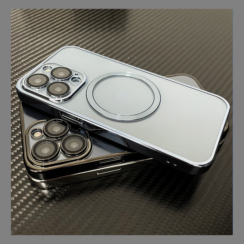 Transparent Silicone Magnetic Case For iPhone