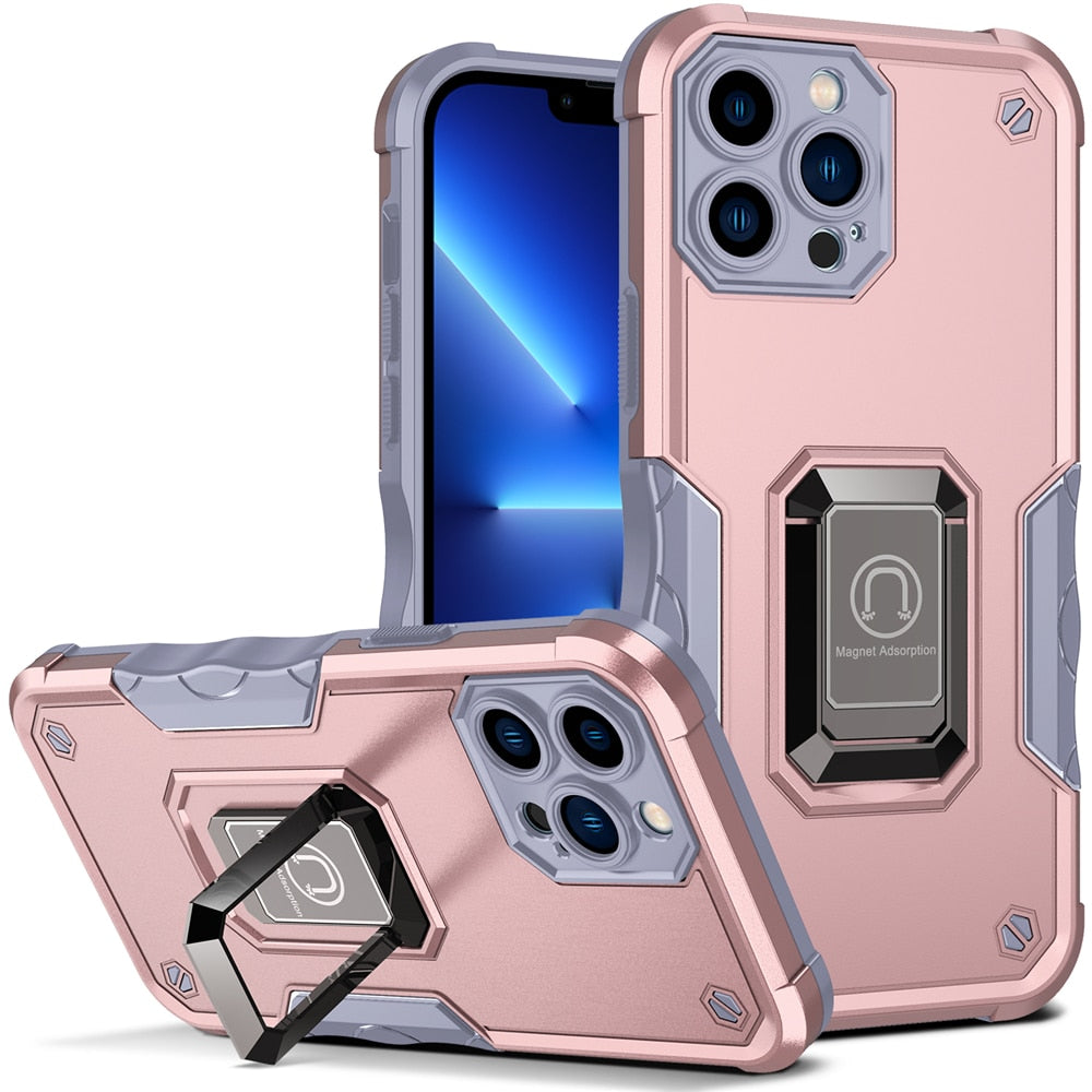 iPhone Case Armor With Ring Car Holder