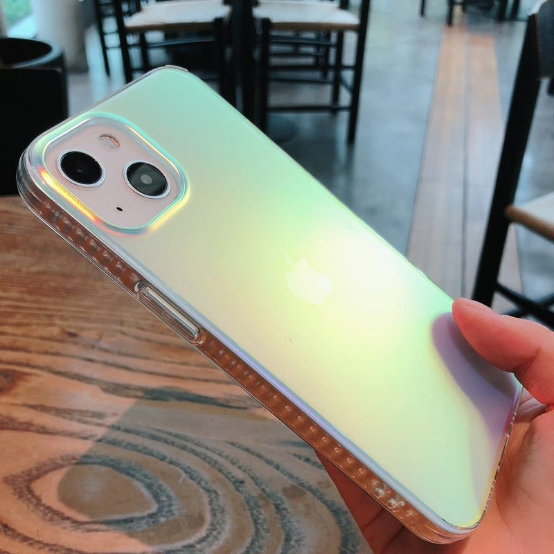 Luxury Matte Laser Aurora iPhone Case