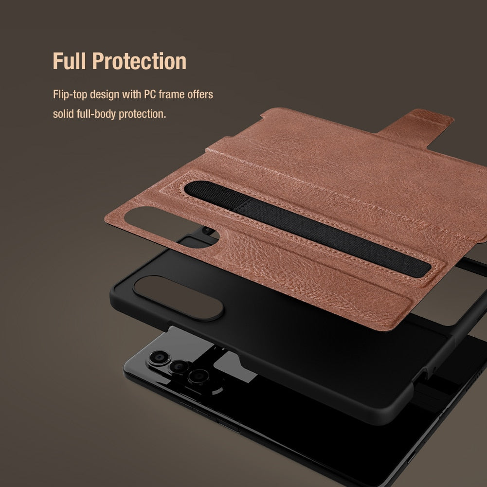 Galaxy Z Fold 4 Leather Case