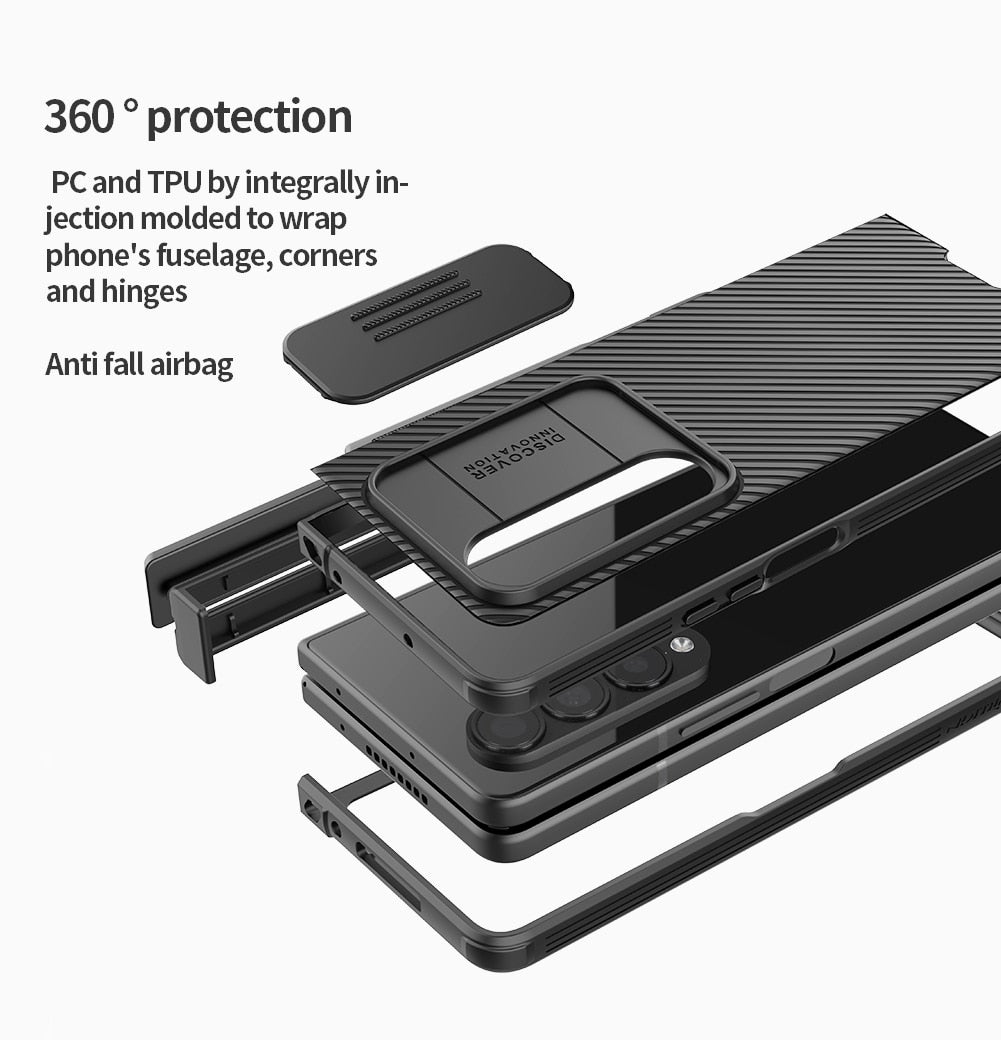 Galaxy Z Fold 4 Case Slide Camera Back Protector Cover