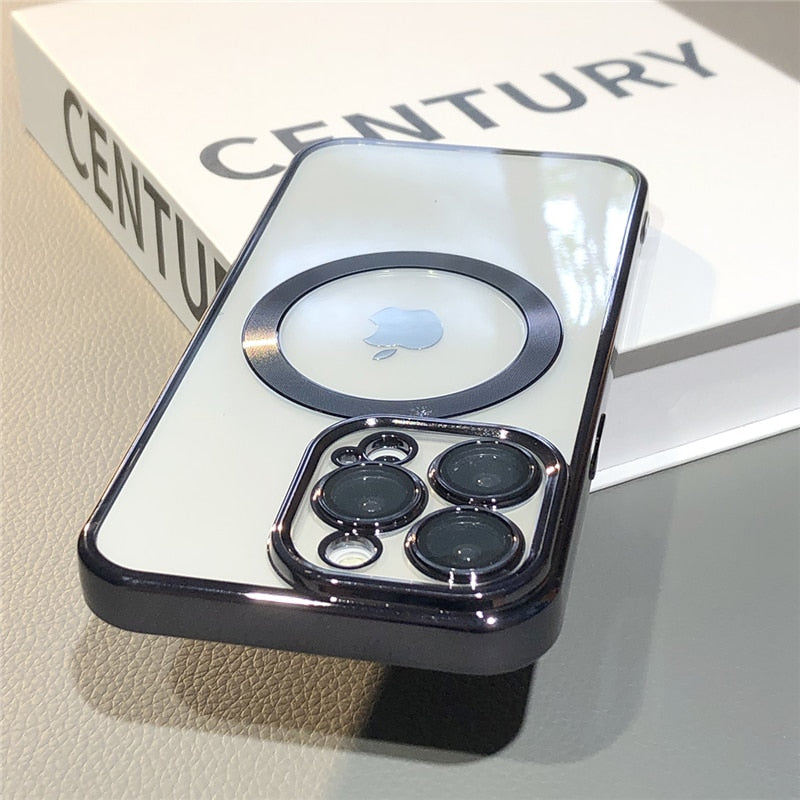 Transparent Plating For Magsafe Case For iPhone