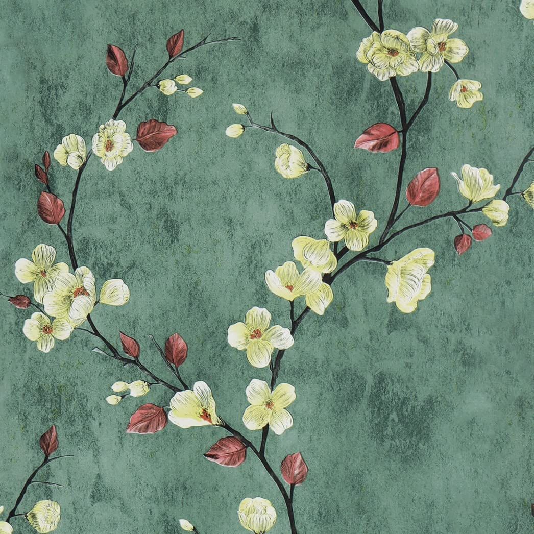 Floral Wallpaper Grey Peel and Stick