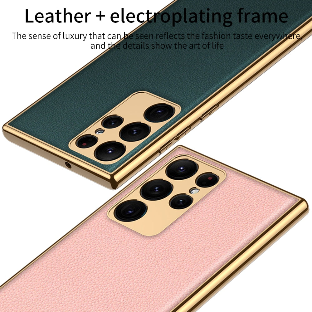 Galaxy S22 Ultra Leather Camera Protection Cover