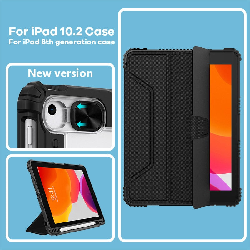 iPad Case Camera Protection Cover With Pencil Holder