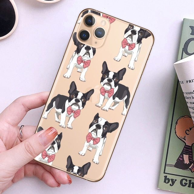 Pug Bulldog Soft Silicone iPhone Case