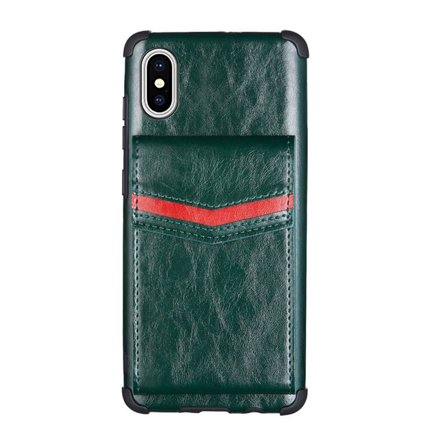 Retro PU Flip Leather Case For iPhone