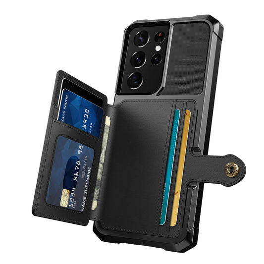 PU Leather Flip Wallet Cover Galaxy Case