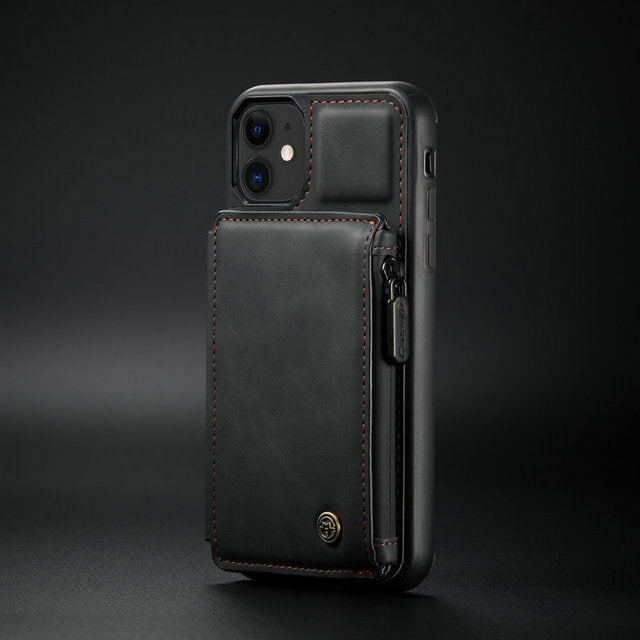 Retro Leather Back Case For iPhone
