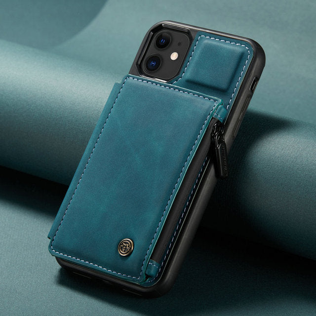Retro Leather Back Case For iPhone