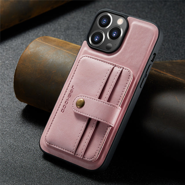 Wallet Leather Card Holder Slot Cover For iPhone