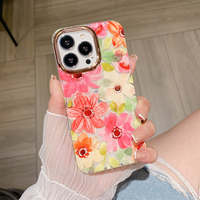 Clear Floral Pattern iPhone Case