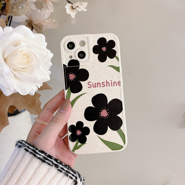 Floral Soft Silicone iPhone Cover