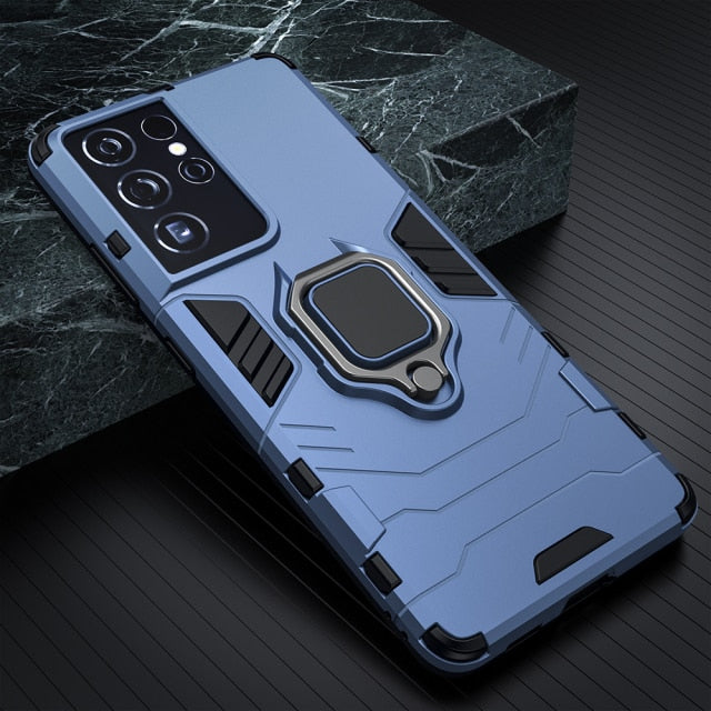 Shockproof Armor Galaxy Case Ring Stand