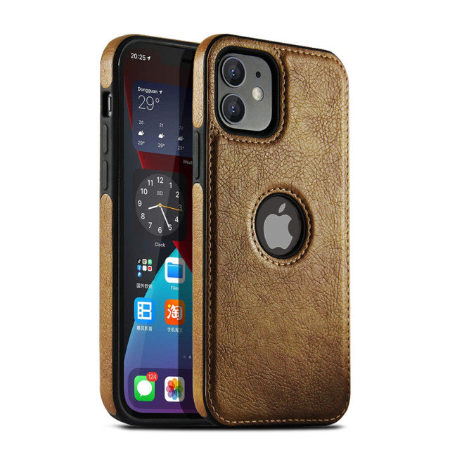 Slim PU Leather iPhone Case Back Cover
