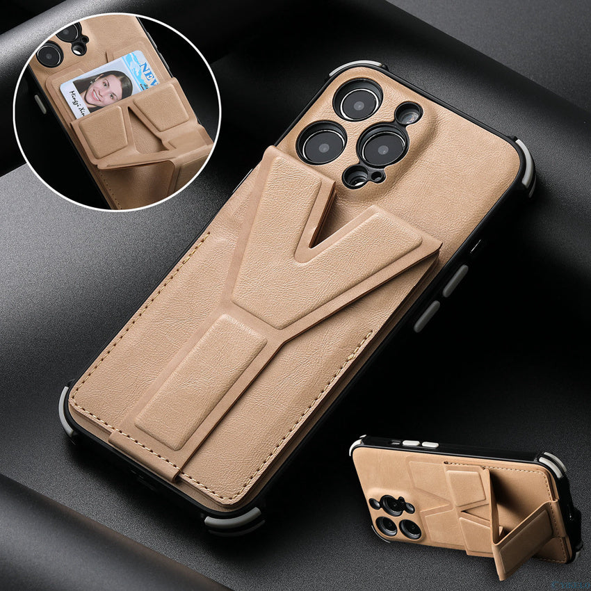 Card Slot Leather Cover For iPhone