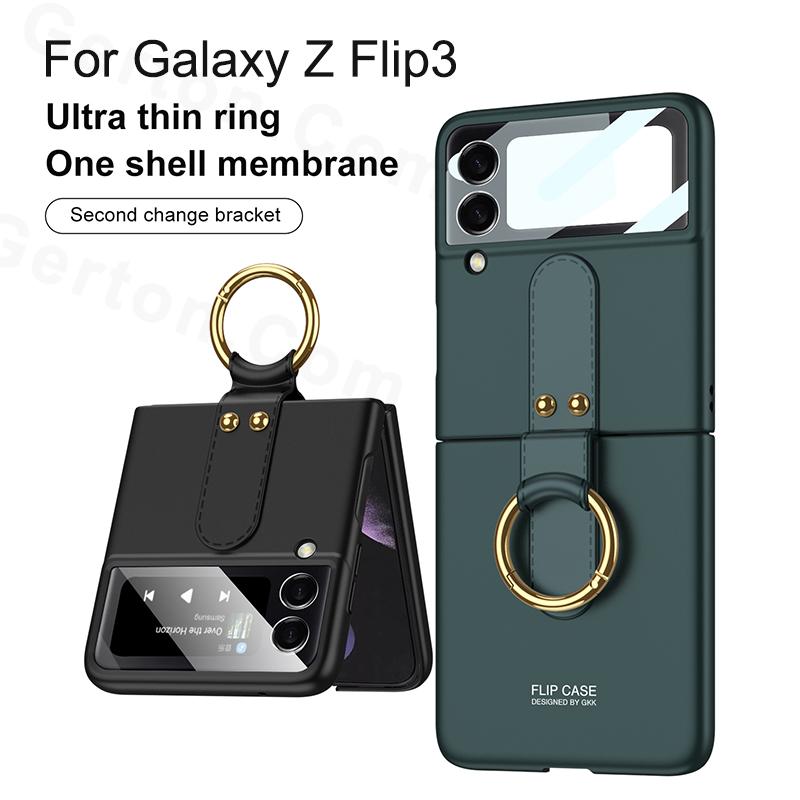 Galaxy Z Flip 3 Case With Hang Ring Ultra-thin Cover