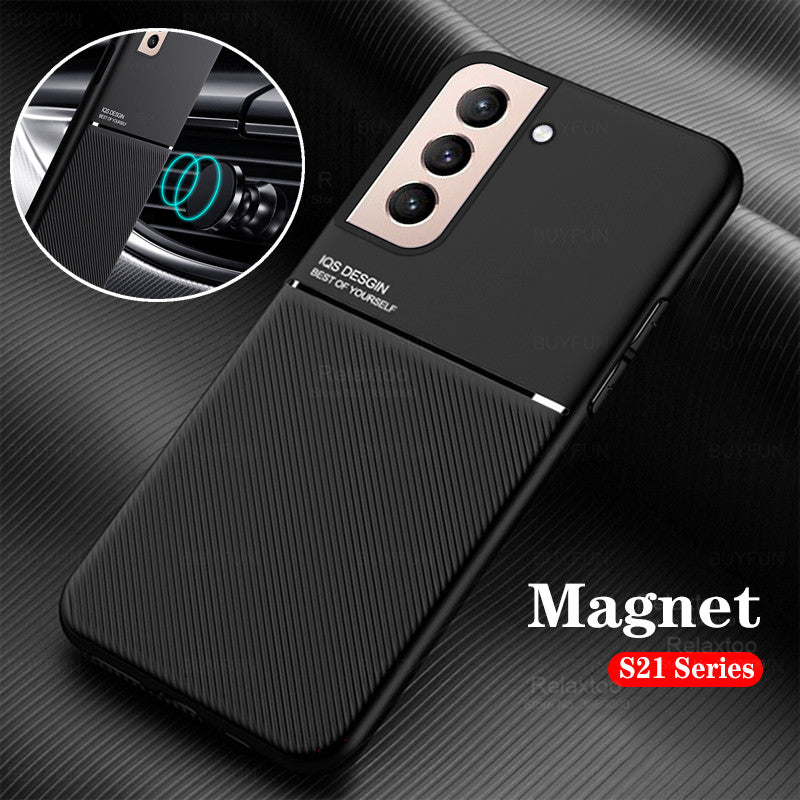 Magnet Leather Drop Protection Galaxy Cover