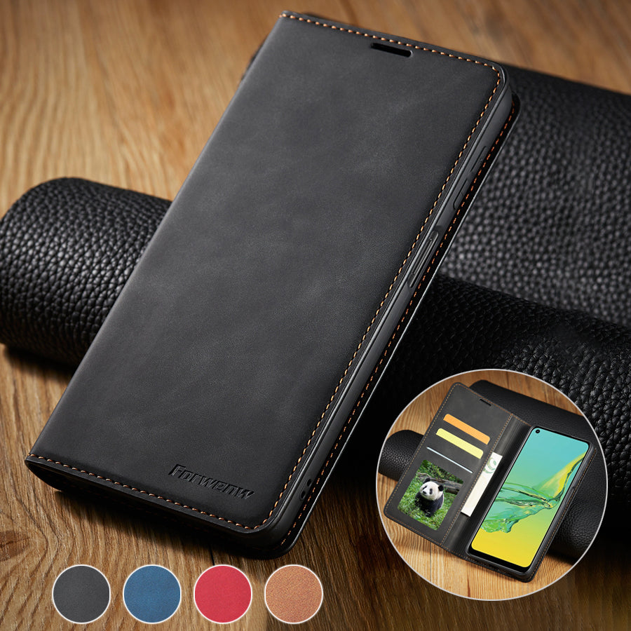 Slim Protective Wallet Leather Galaxy Case