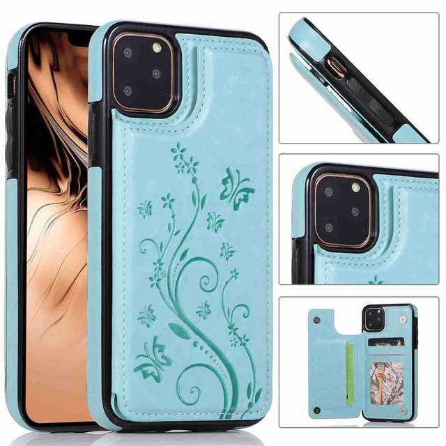 iPhone Butterfly Leather Wallet Case