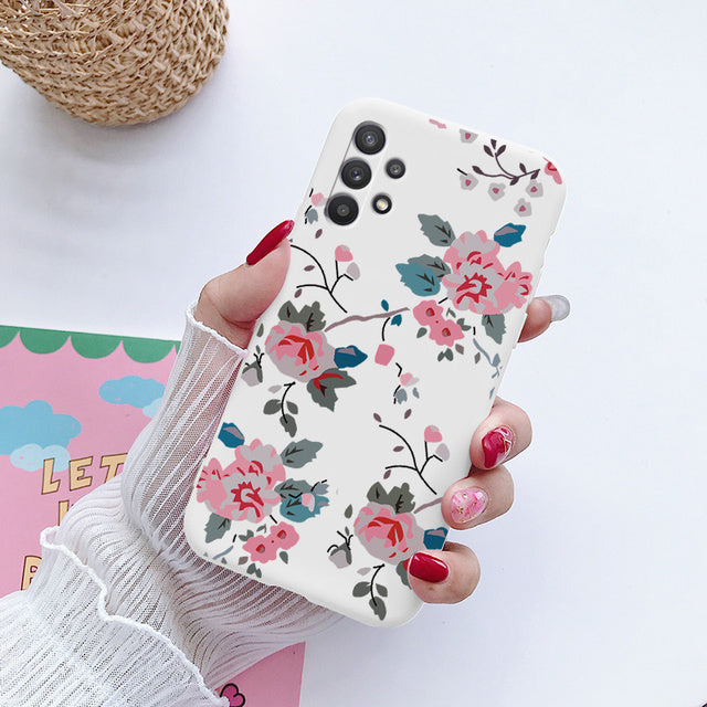 Flower Silicone Galaxy Case Cover