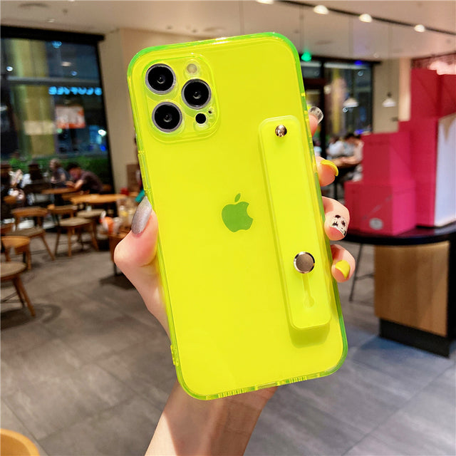 Fluorescent Color Transparent iPhone case
