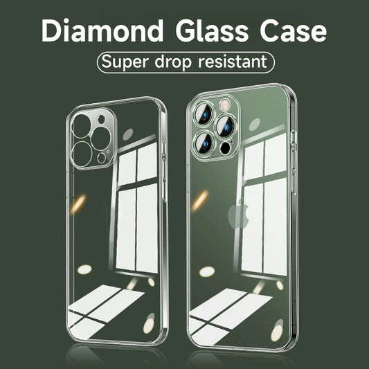 Transparent Tempered Glass Case For iPhone