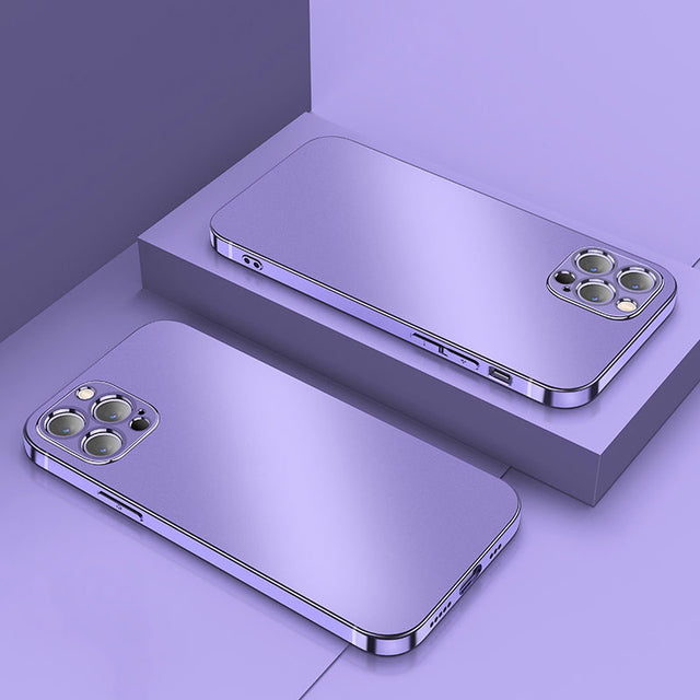 Ultra Thin Plating Square Frame Case For iPhone